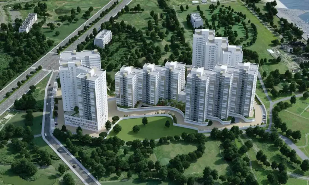 Godrej Azure apartment Azure aerial view by Godrej Properties located at Padur, OMR(Old Mahabalipuram Road), Chennai South Tamil Nadu